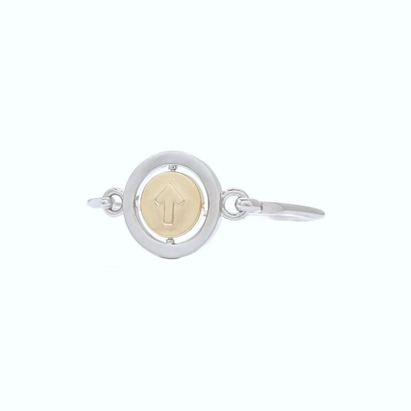Carolee Jewelry - Carolee Up Arrow Silver Tone Double Sided Charm Bangle Bracelet